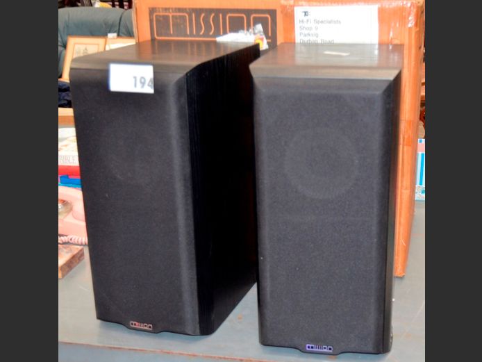 PAIR MISSION 701 BOOKSHELF LOUDSPEAKERS, 50 x 27 x 34cm [Untested]