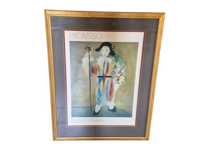 Picasso Framed Print "Le Petit Pierrot aux Fleurs"