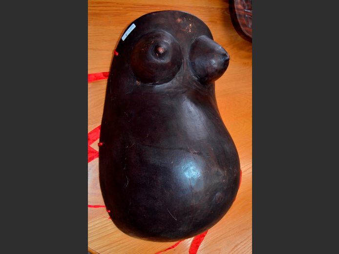 CARVED MAILANDE FERTILITY BODY MASK, 58 x 35cm