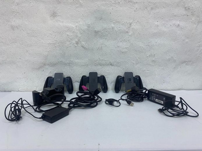 Nintendo Switch Joy-Con Grips and Power Adapters Lot