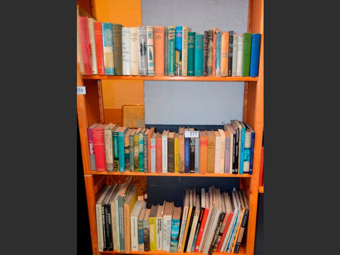 LOT ON 3 SHELVES: ASSORTED BOOKS