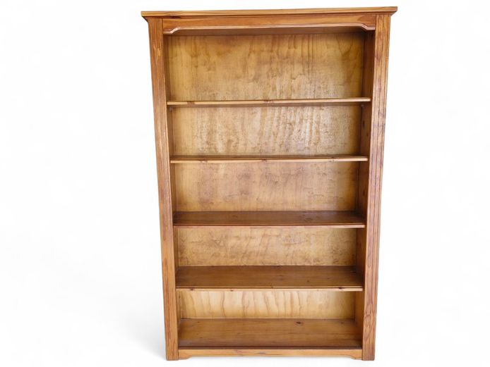 Classic Style Tall Wooden Open-Front Bookcase