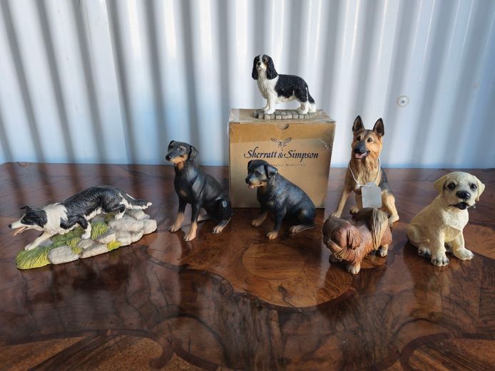 Assorted Collectible Resin Dog Figurines