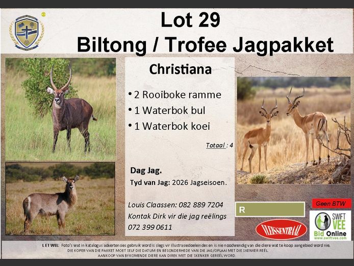 Biltong / Trofee Jagpakket