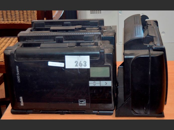 LOT OF 3: KODAK i2600 SCANNERS [Switch on, untested further, no power cables]