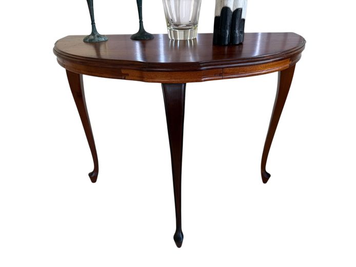 Solid Wood Demi-Lune / Half-Moon Console Table