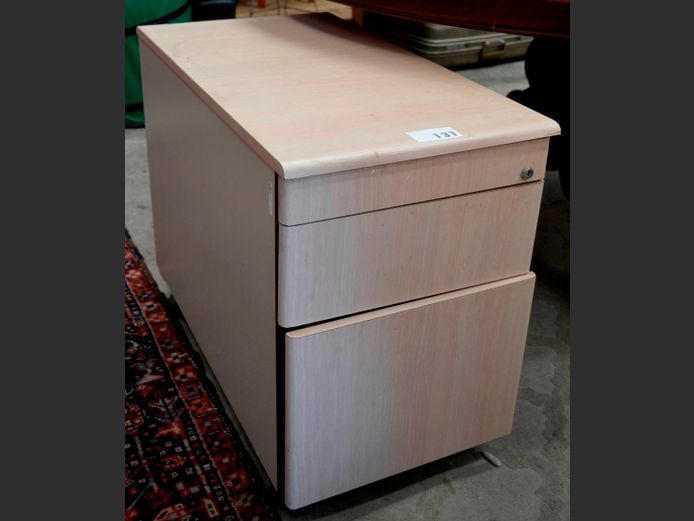 MAPLE FOIL 3-DRAWER PEDESTAL, 80 x 42 x 63cm