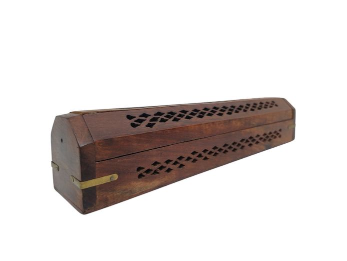 Handcrafted Indian Wooden Incense Burner & Storage Box