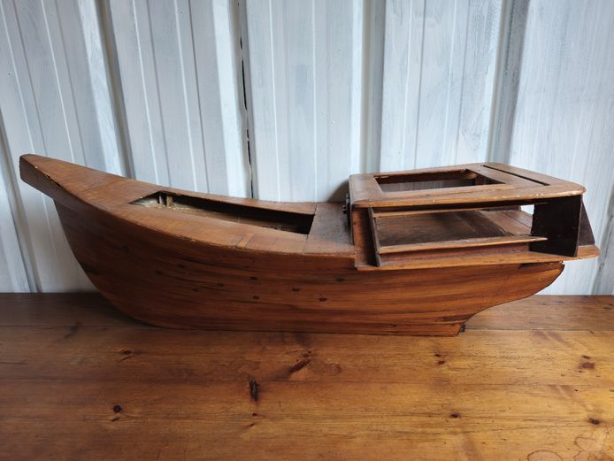 Vintage Wooden Boat Model