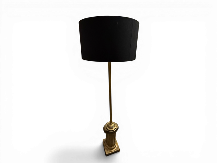 Tall Decorative Floor Lamp with Black Shade