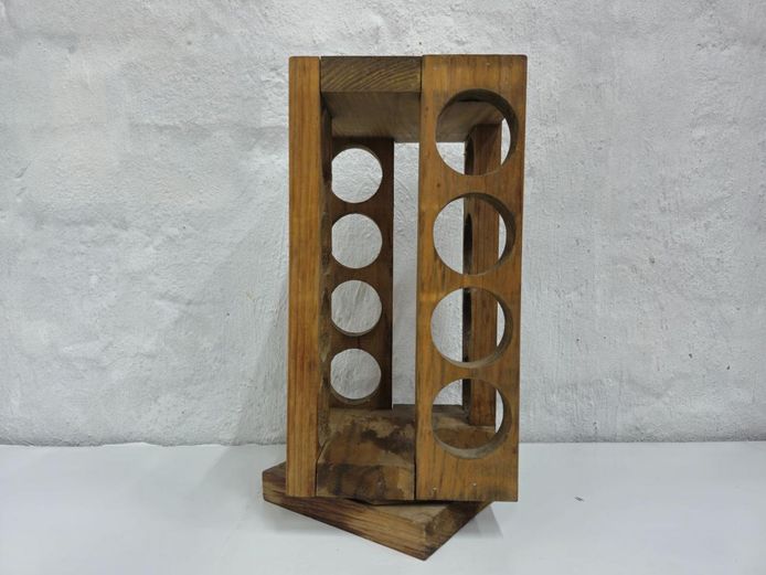 Rotating Wooden Spice Rack Stand (16-Slot)