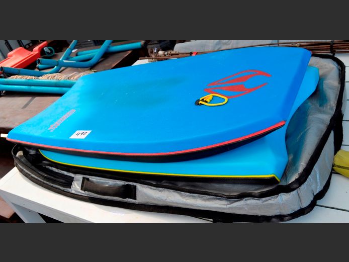 LOT: 2 x HURRICANE BODY BOARDS WITH BAG, 105 x 55cm