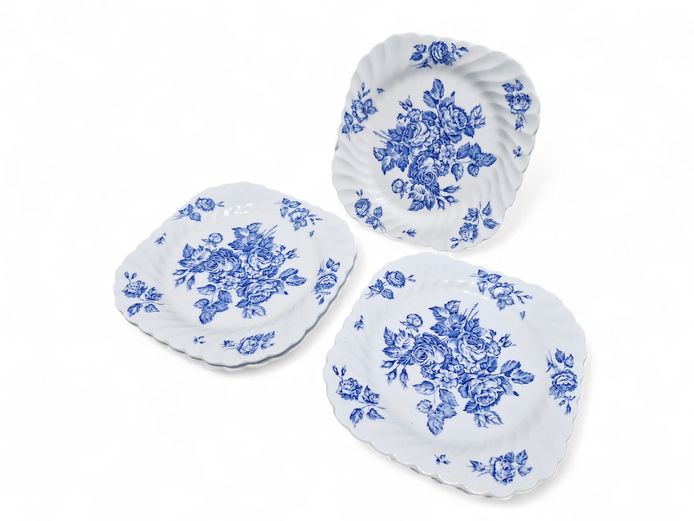 1970s Johnson Brothers "Devon Sprays" Plates