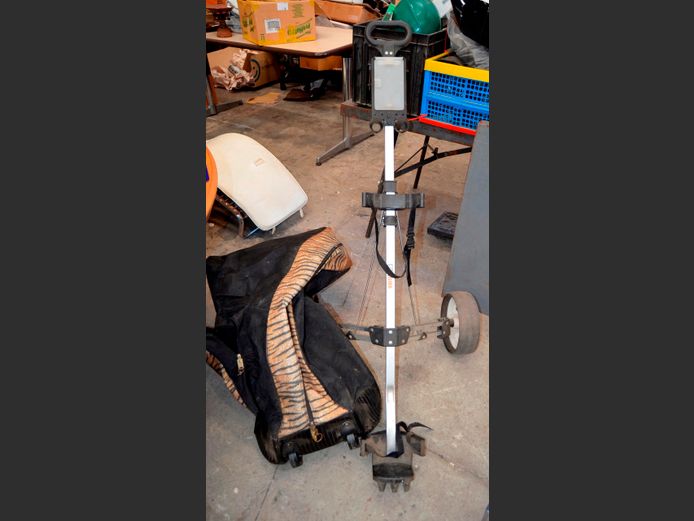 ZEBRA PRINT GOLF TRAVEL BAG & E-Z GLIDER GOLF CART