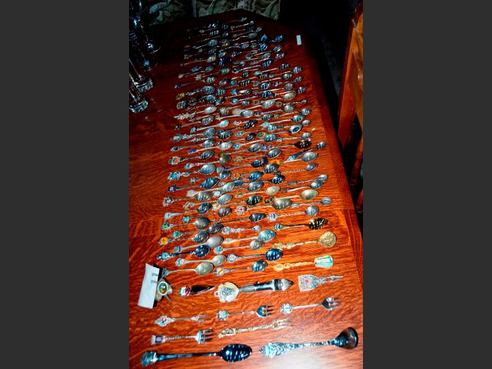 LARGE COLLECTION TEASPOONS, BOTTLE OPENER, etc