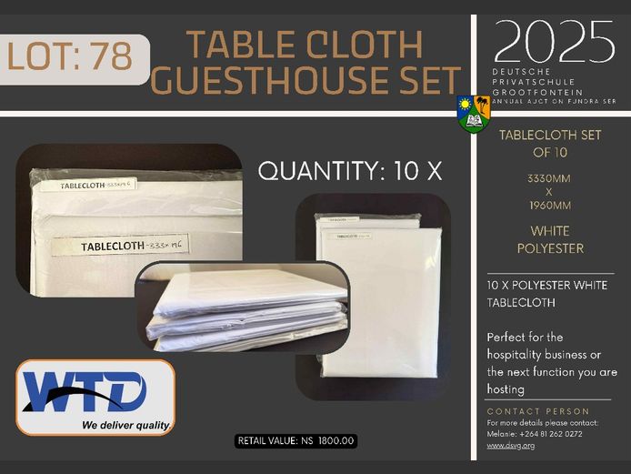 TABLE CLOTH GUESTHOUSE SET 