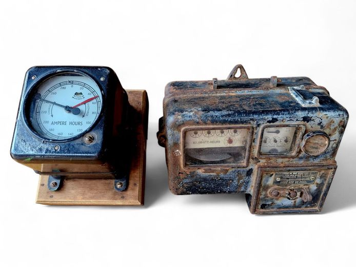 Old Electricity Meter & Ampere Hour Meter