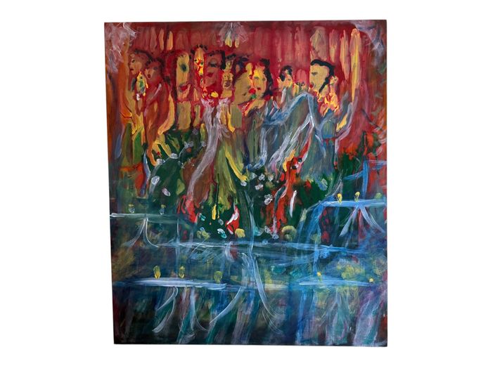 Large Contemporary Abstract Statement Painting