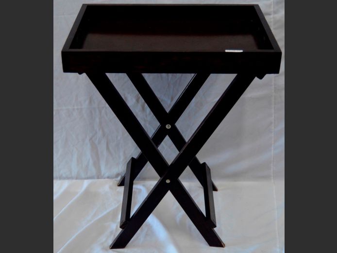 STAINED PINE BUTLER'S TRAY, 60 x 40 x 75cm