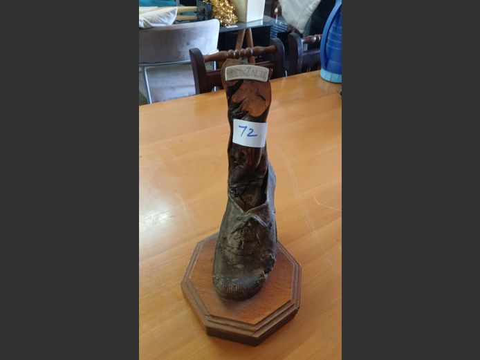 Bronz shoe statue