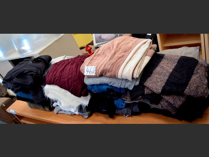 ASSORTED LADIES PANTS, JACKETS, SHOES, JERSEYS, etc