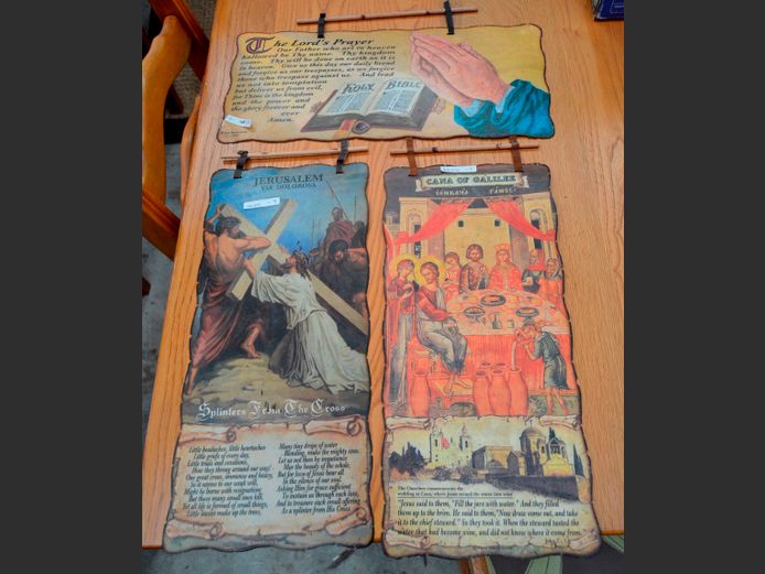 SET OF 3 PRAYER POSTERS, 45 x 21cm