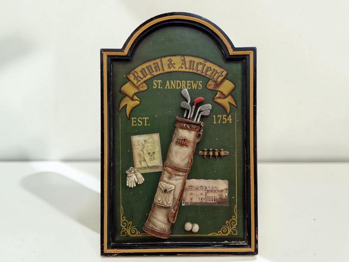 Vintage Royal & Ancient St. Andrews Golf 3D Wall Art