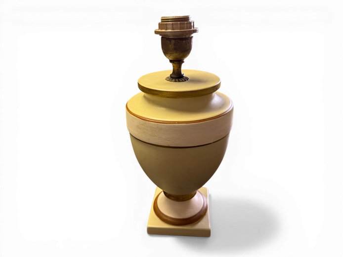 Vintage Urn-Style Table Lamp Base (Two-Tone Finish)