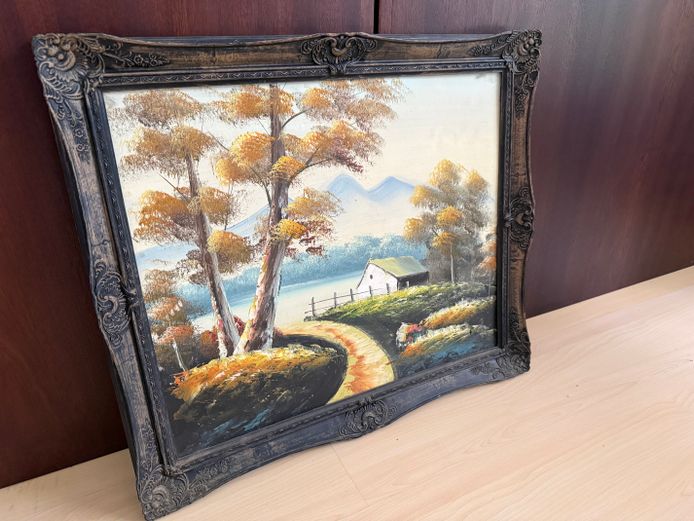 Old Painting - House and Trees 