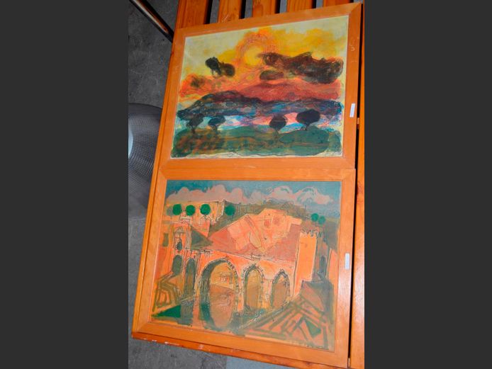 PAIR FRAMED PRINTS, 63 x 50cm