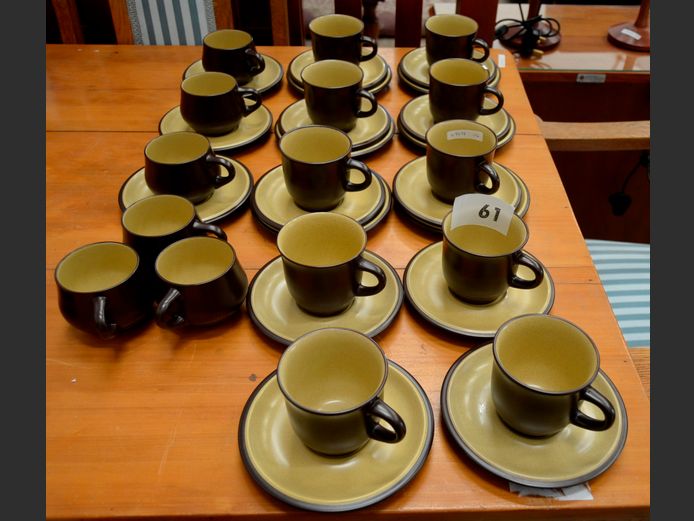 NORITAKE "FOLKSTONE" 61-PIECE PART COFFEE & TEA SET