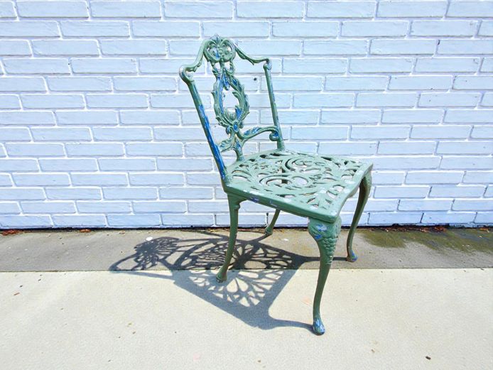 Vintage Cast Aluminium Grapevine Garden Chair