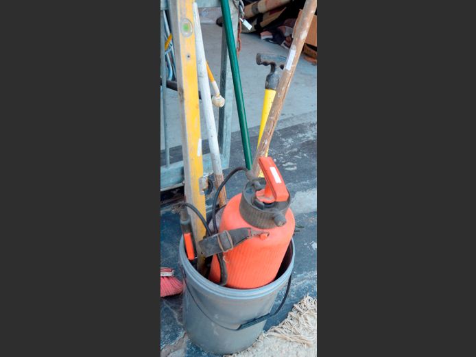 POISON SPRAYER, GARDEN TOOLS, etc