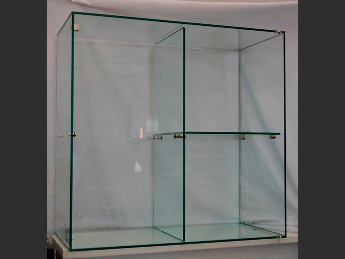 SINGLE DOOR GLASS DISPLAY CABINET, 84 x 39 x 81cm [Door loose]