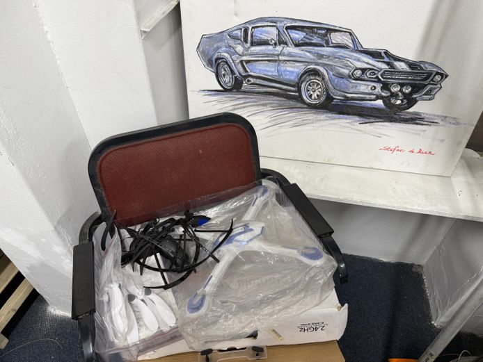 Drone and car canvas art