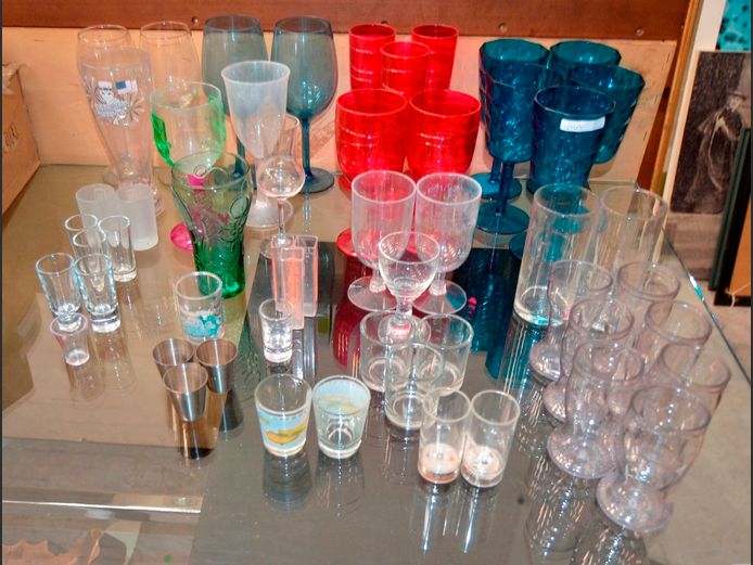 ASSORTED DRINKING GLASSES