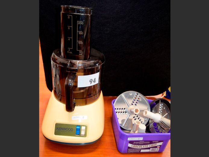 KENWOOD FOOD PROCESSOR WITH BLADES, etc [Switches on, untested further]