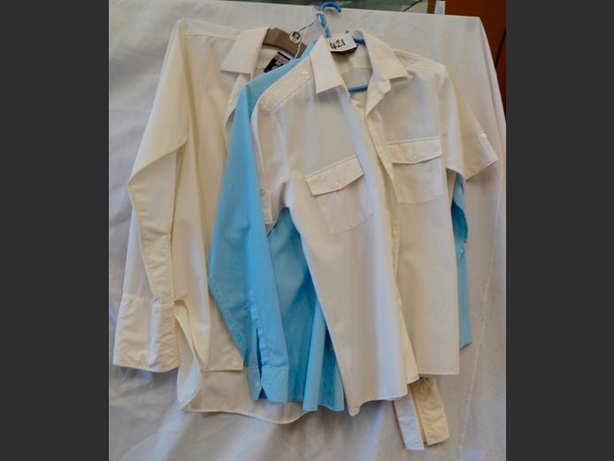 LOT OF 3: HEPWORTH, SERVUS & ROCHESTER MEN'S DRESS SHIRTS