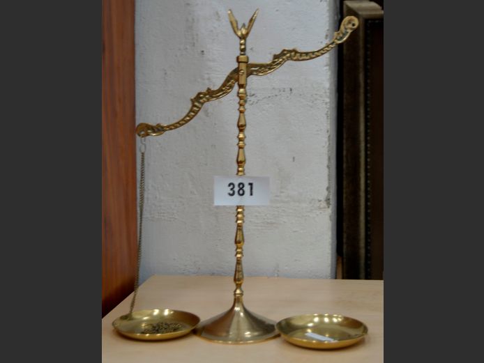 BRASS SCALE, 40cm High