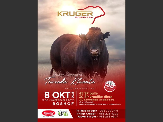 KRUGER BONSMARA PRODUKSIEVEILING