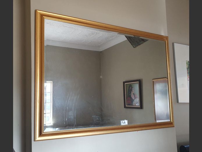 Gilt Framed & Bevelled Mirror