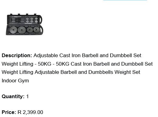 SILVER PALLET OF STOCK (NOT TESTED) TOTAL RETAIL VALUE: R 48,072.00