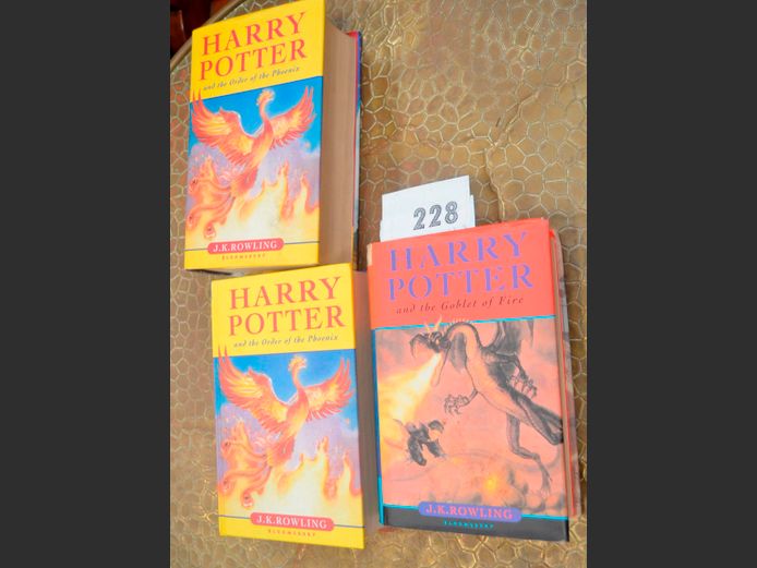 HARRY POTTER BOOKS: 2 x ORDER OF THE PHOENIX & 1 x GOBLET OF FIRE