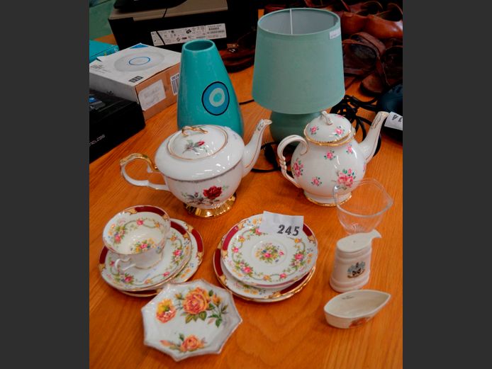 SHELLEY TRIO, ROYAL STAFFORD TEAPOTS, etc