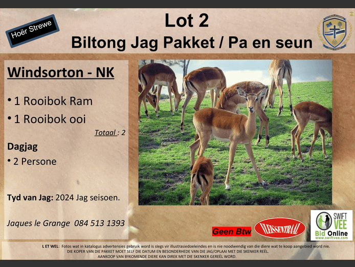 Biltong Jag Pakket / Pa en seun