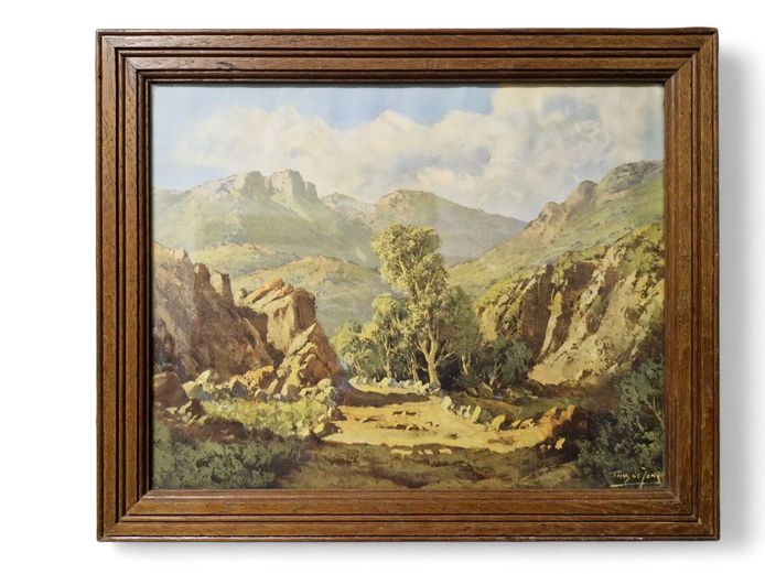 Tinus de Jongh "Mountainous Landscape Vintage Print