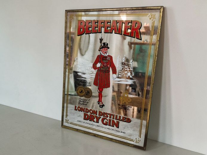Beefeater London Distilled Dry Gin Advertising Mirror