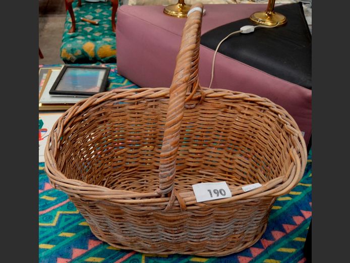 WICKER BASKET, 60 x 41 x 28cm