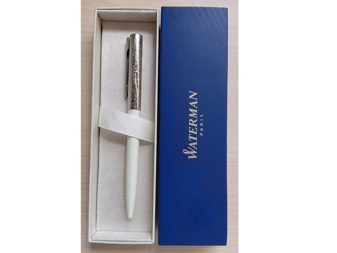 WATERMAN ALLURE DELUXE WHITE BALLPOINT PEN 