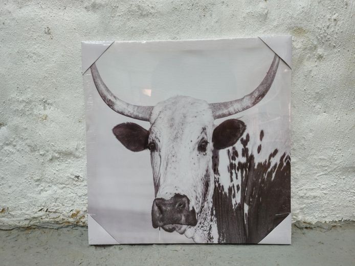 Monochrome Nguni Printed Canvas Wall Art (New)